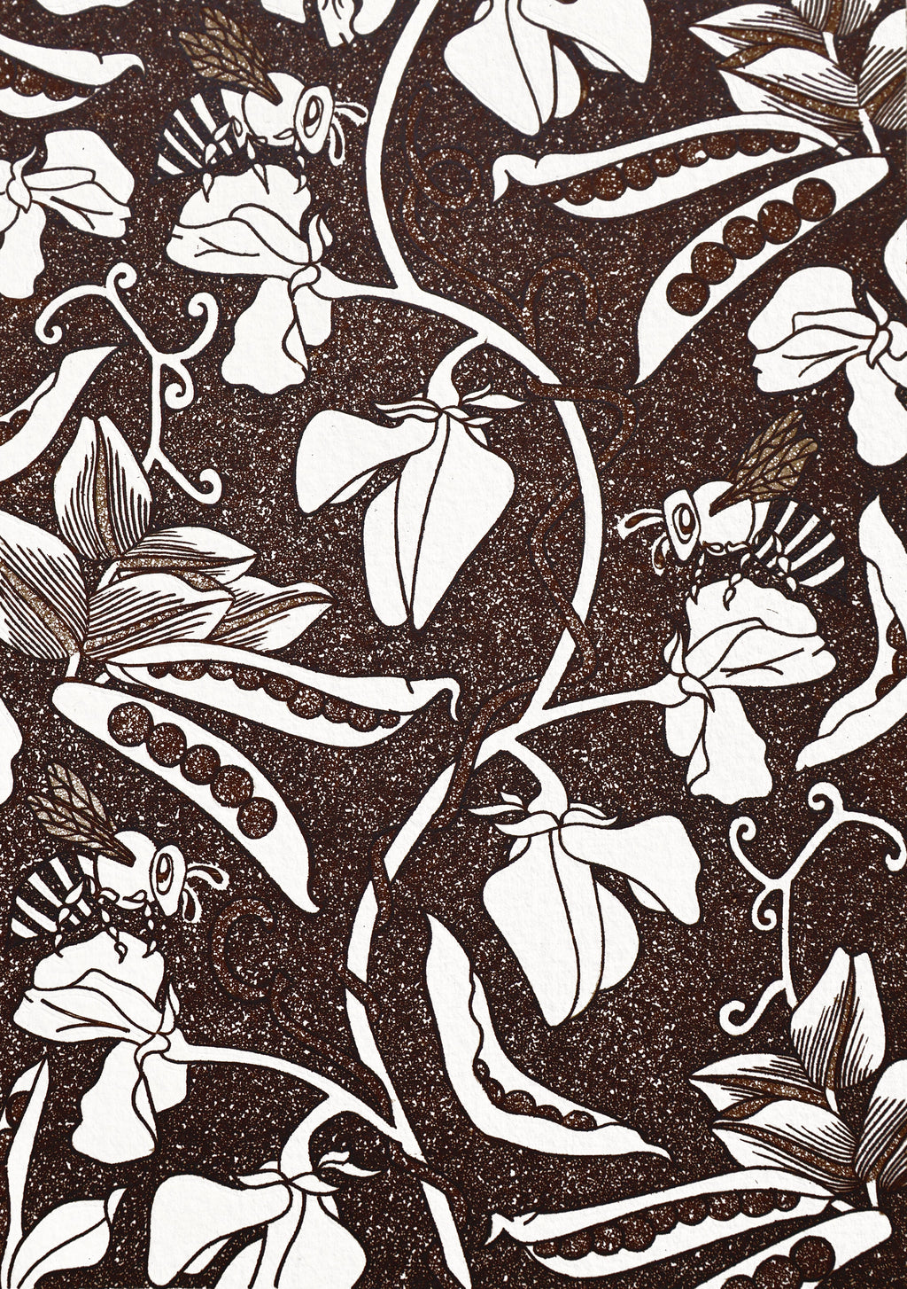 Abeilles, petits pois & pois de senteur