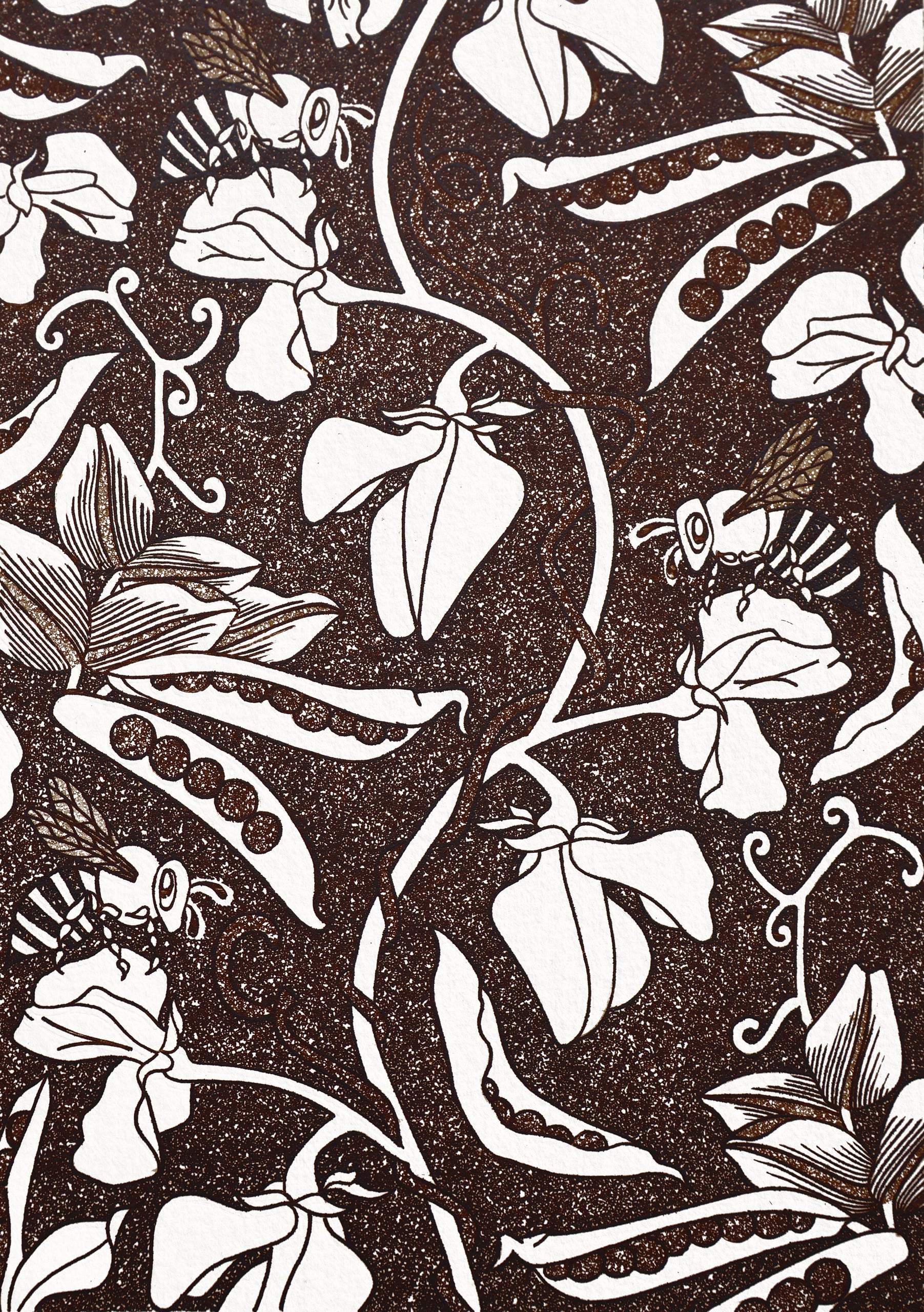 Abeilles, petits pois & pois de senteur