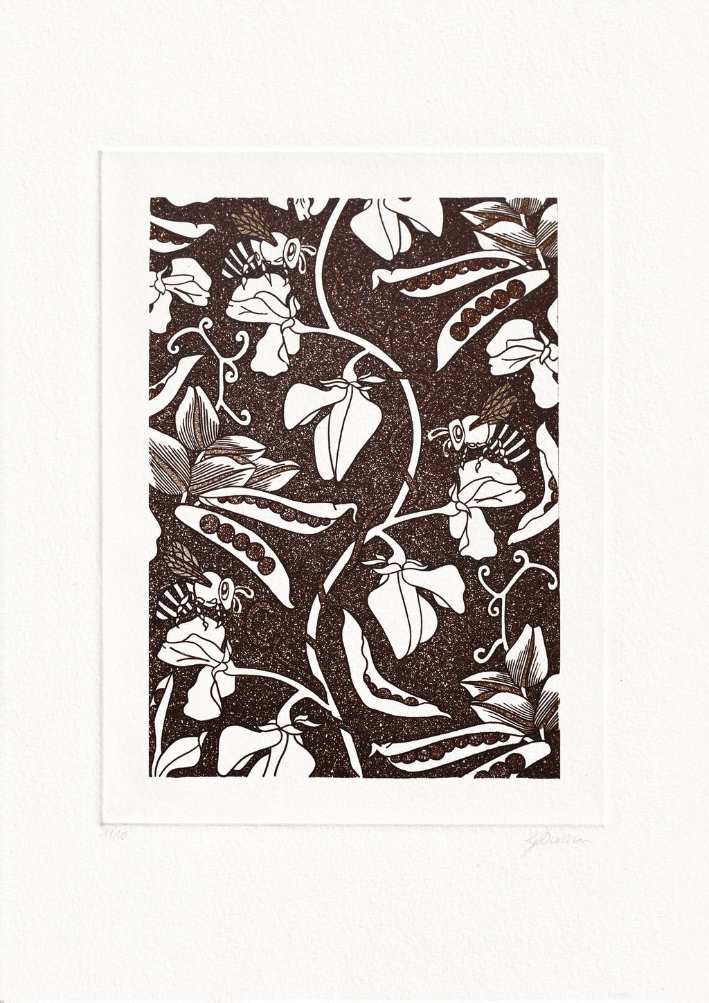 Abeilles, petits pois & pois de senteur