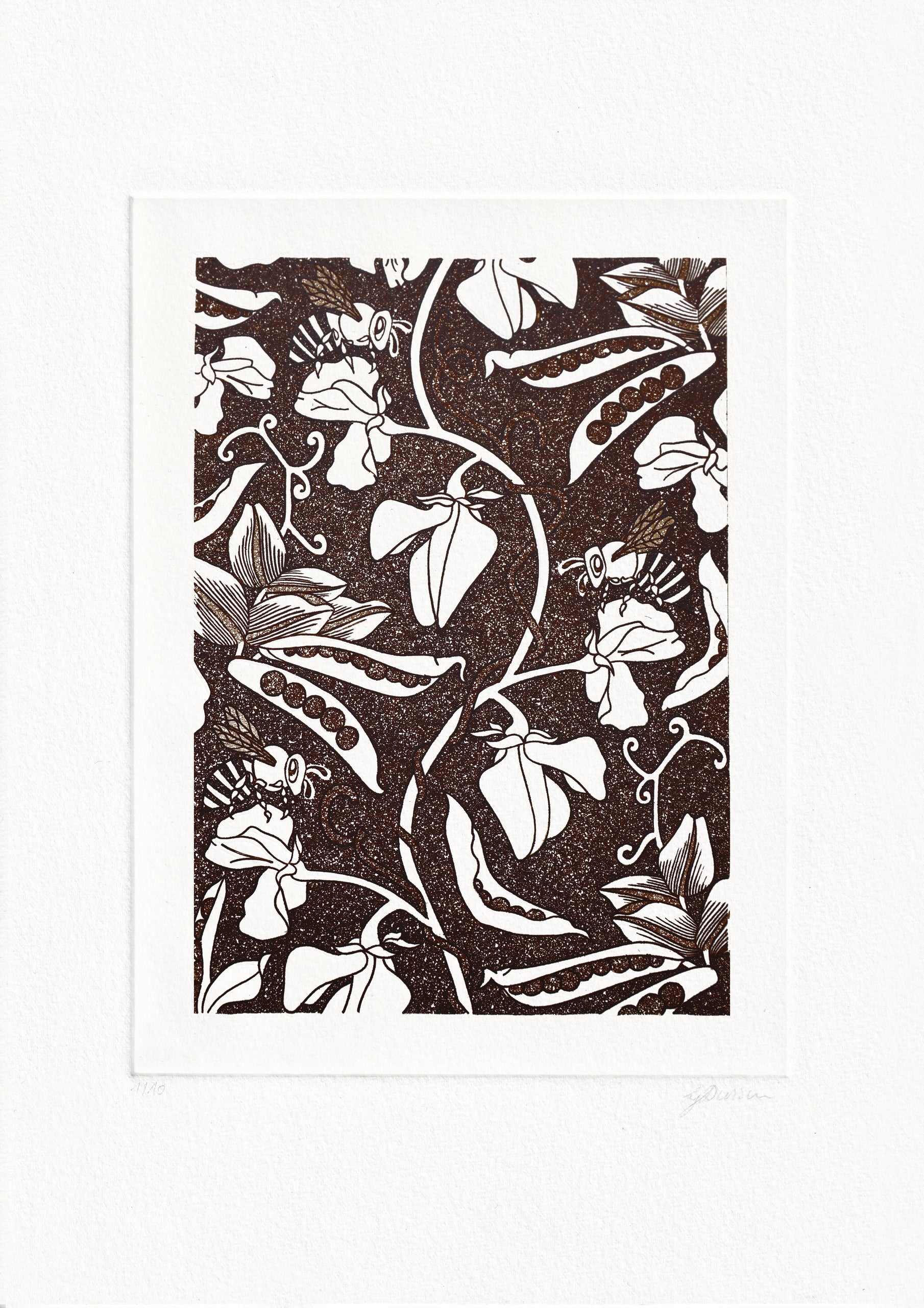 Abeilles, petits pois & pois de senteur